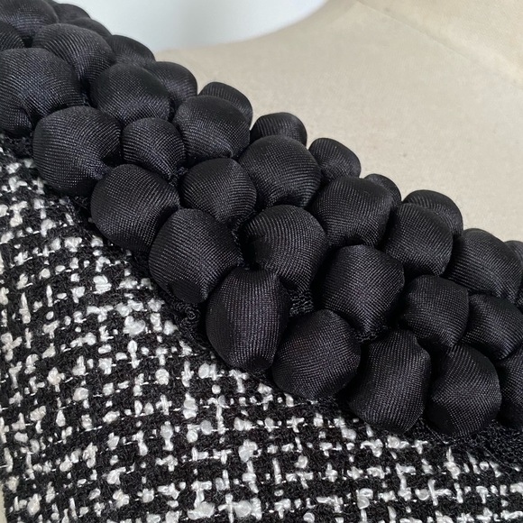 Taylor Embellished Metallic Black Tweed Dress - Picture 6 of 7